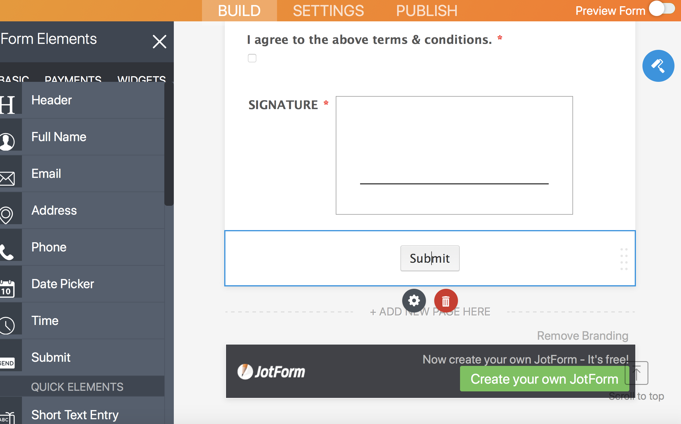 How can I make sure that, I receive a completed form in my email, once